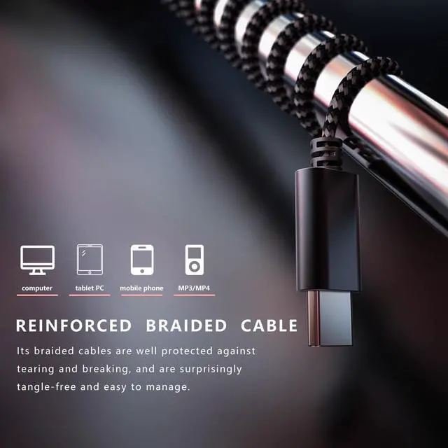 Alt view image 5 of 5 - ANFLOWE Wired USB C Headphones for Sports Running, Half in-Ear Earbuds with Microphone, Secure Fit, Tangle-Free Braided Cord, Pure Sound, Type C Earphones with Mic for Workouts, Gym, Jogging - Silver
