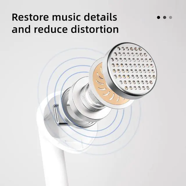 Alt view image 4 of 5 - AAZ Wireless 5.2 Bluetooth Headphones, Wireless Gaming Earbuds with Stereo Sound, in-Ear bass Sports White Headphones with Built-in Microphone