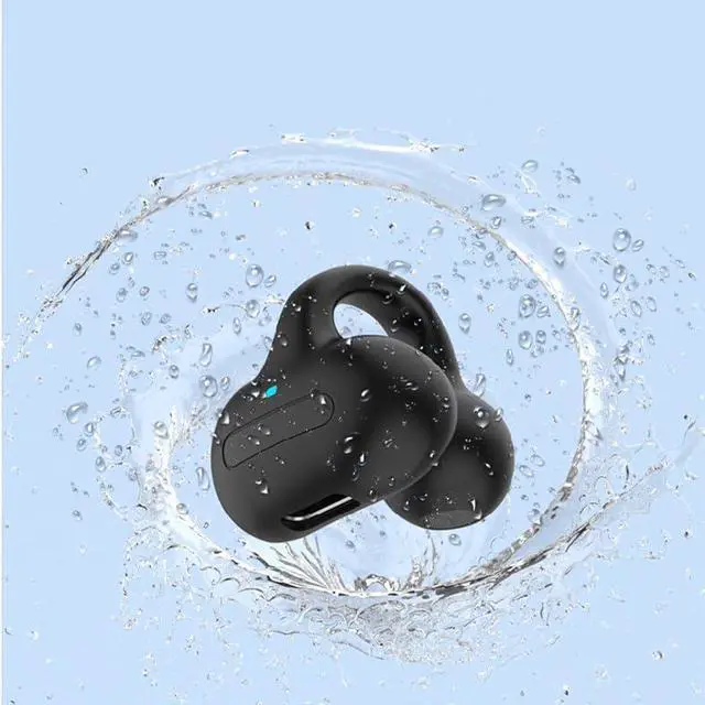 Alt view image 5 of 5 - Bluetooth Ear Clip Wireless Earbud Open Ear Headphone - Bone Conducting Induction Earphone for Workout, Cycling, Running (Black)