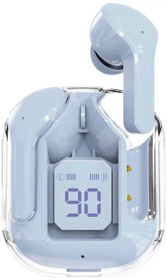 Main image of 2049 Wireless Bluetooth Earbuds with Transparent Charging Case Digital Display with Long Battery Life (Blue)