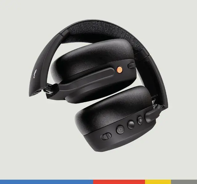 Alt view image 3 of 5 - Skullcandy Crusher ANC 2 Wireless Over-Ear Bluetooth Headphones with Multi-Sensory Bass and Charging Cable, Active Noise Cancelling, Up to 60 Hours Battery, Microphone for iPhone Android - True Black