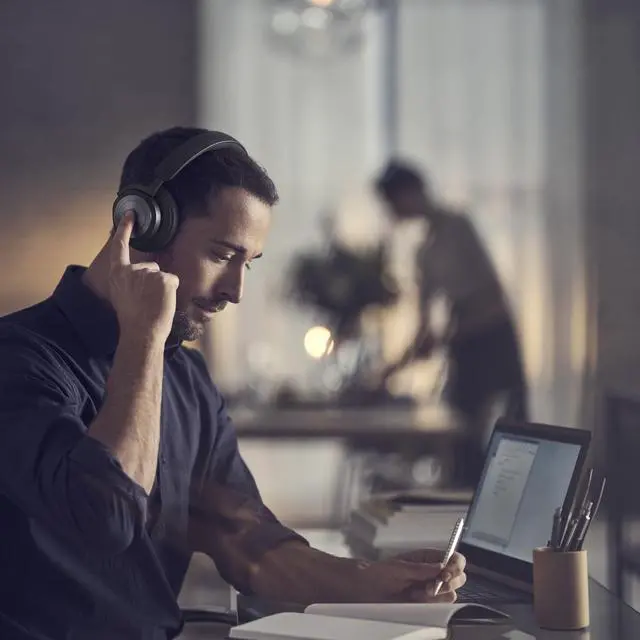 Alt view image 5 of 5 - Bang & Olufsen Beoplay HX - Comfortable Wireless ANC Over-Ear Headphones - Black Anthracite