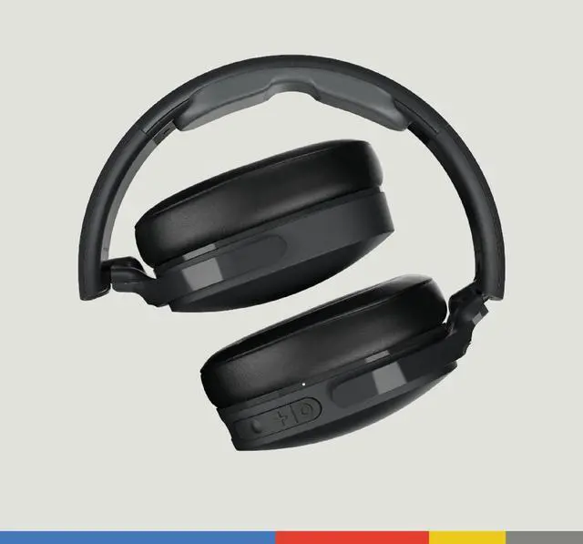 Alt view image 3 of 5 - Skullcandy Hesh ANC Wireless Over-Ear Bluetooth Headphones with Charging Cable, Active Noise Cancelling, Up to 22 Hrs Battery, Foldable Lightweight Design, Microphone for iPhone Android - True Black