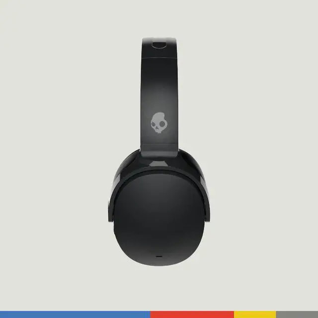Alt view image 2 of 5 - Skullcandy Hesh ANC Wireless Over-Ear Bluetooth Headphones with Charging Cable, Active Noise Cancelling, Up to 22 Hrs Battery, Foldable Lightweight Design, Microphone for iPhone Android - True Black