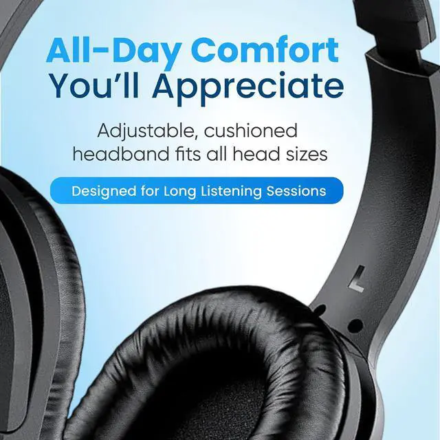 Alt view image 4 of 5 - Philips Over Ear Wired Stereo Headphones for Podcasts, Studio Monitoring and Recording Headset for Computer, Keyboard and Guitar with 6.3 mm (1/4") Add On Adapter