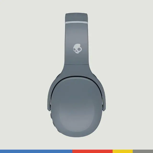 Alt view image 2 of 5 - Skullcandy Crusher Evo Wireless Bluetooth Headphones with Multi-Sensory Bass and Charging Cable, Noise Isolating Over-Ear Fit, Up to 40 Hours Battery, Microphone for iPhone Android - Chill Grey