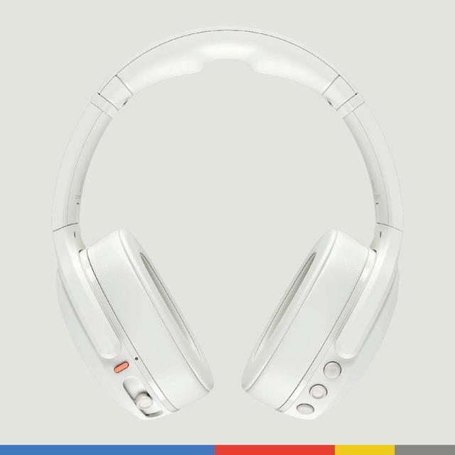 Alt view image 3 of 5 - Skullcandy Crusher Evo Wireless Bluetooth Headphones with Multi-Sensory Bass and Charging Cable, Noise Isolating Over-Ear Fit, Up to 40 Hours Battery, Microphone for iPhone Android - Bone