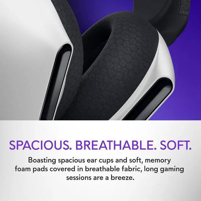 Alt view image 3 of 5 - Alienware Tri-Mode Wireless Gaming Headset AW725H - Wired/Wireless, Bluetooth 5.3, Audio Output - 20 Hz, Mini-Phone (3.5mm), Battery Talk Time Up to 55 Hrs (Bluetooth), Lunar Light