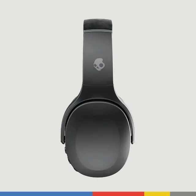 Alt view image 2 of 5 - Skullcandy Crusher Evo Wireless Bluetooth Headphones with Multi-Sensory Bass and Charging Cable, Noise Isolating Over-Ear Fit, Up to 40 Hours Battery, Microphone for iPhone Android - True Black