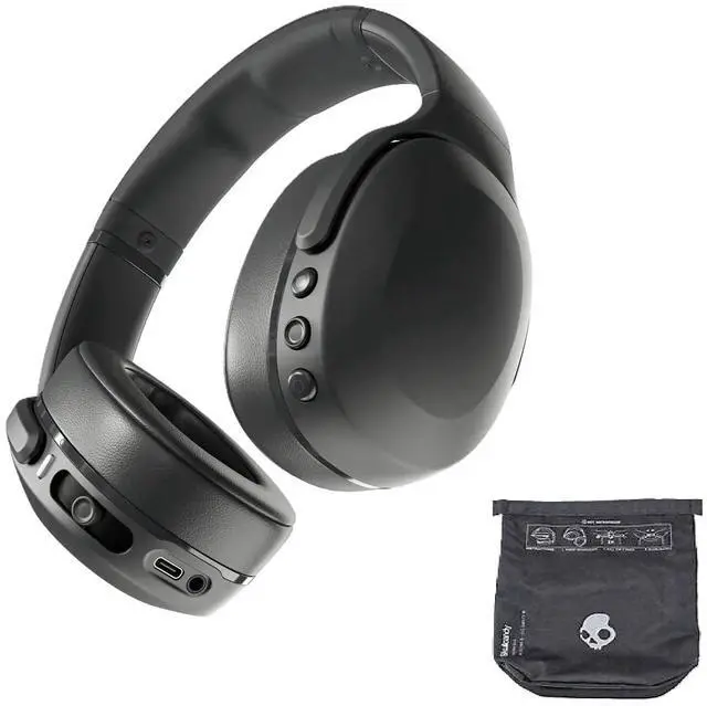 Main image of Skullcandy Crusher EVO Wireless Noise Cancelling Over-Ear Headphones Bundle - Black