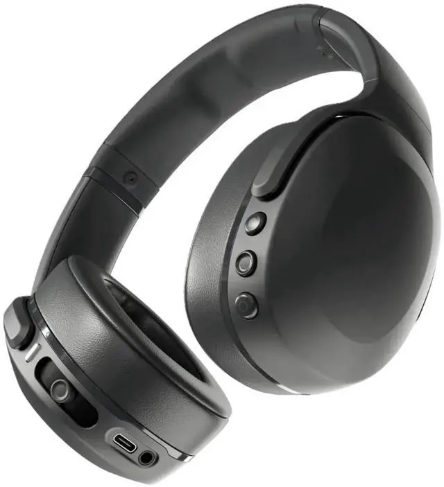 Alt view image 2 of 4 - Skullcandy Crusher EVO Wireless Noise Cancelling Over-Ear Headphones Bundle - Black