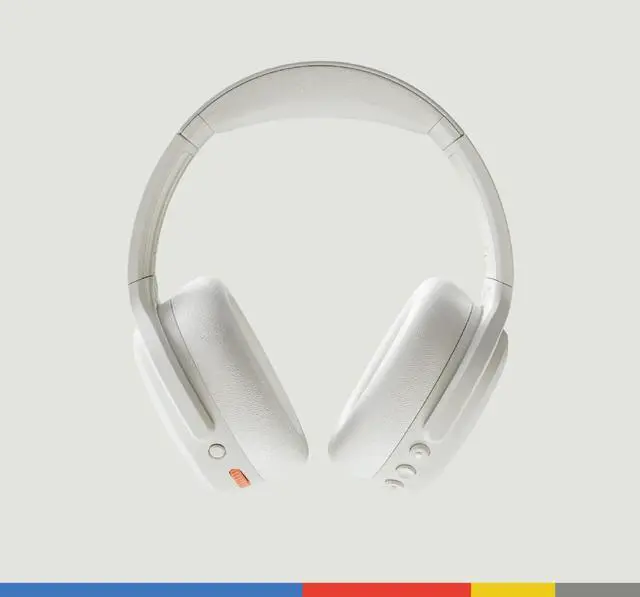 Alt view image 3 of 5 - Skullcandy Crusher ANC 2 Wireless Over-Ear Bluetooth Headphones with Multi-Sensory Bass and Charging Cable, Active Noise Cancelling, Up to 60 Hours Battery, Microphone for iPhone Android - Bone