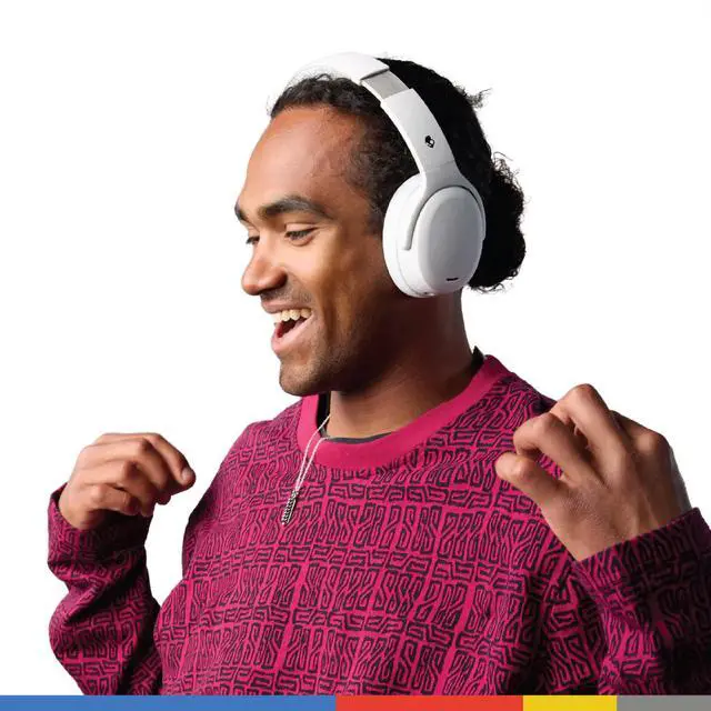 Alt view image 5 of 5 - Skullcandy Crusher ANC 2 Wireless Over-Ear Bluetooth Headphones with Multi-Sensory Bass and Charging Cable, Active Noise Cancelling, Up to 60 Hours Battery, Microphone for iPhone Android - Bone