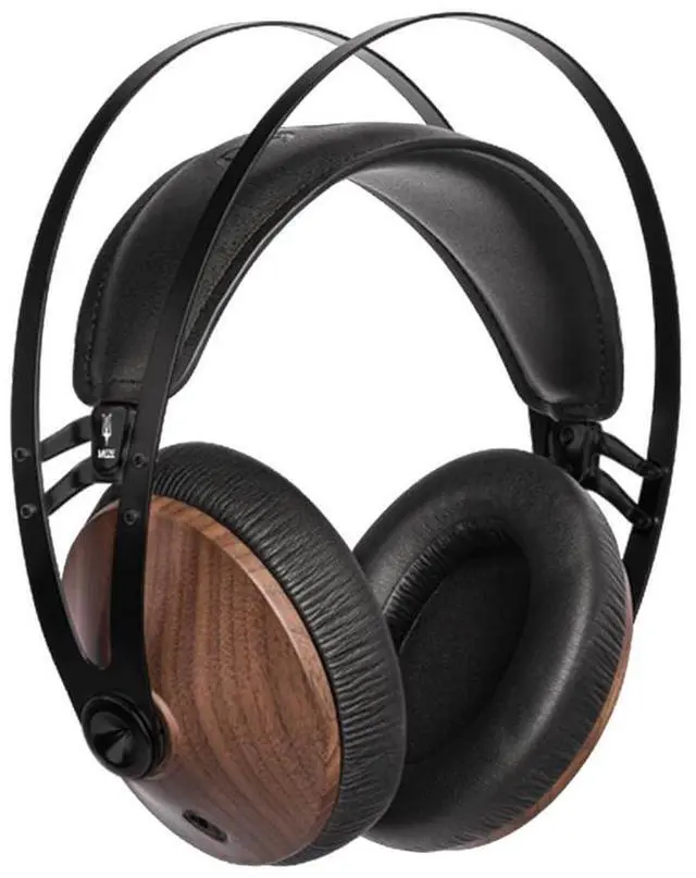 Main image of Meze 99 Classics Wired Wooden Closed Back Over Ear Headphones with Microphone (Walnut/Black)