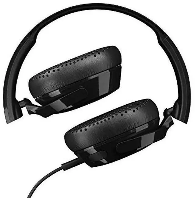 Alt view image 2 of 5 - Skullcandy Riff On-Ear Wired Headphones, Convenient for Travel with 3.5mm Plug, Built-In Microphone, Foldable Lightweight Comfortable Design, Durable Headband - Black