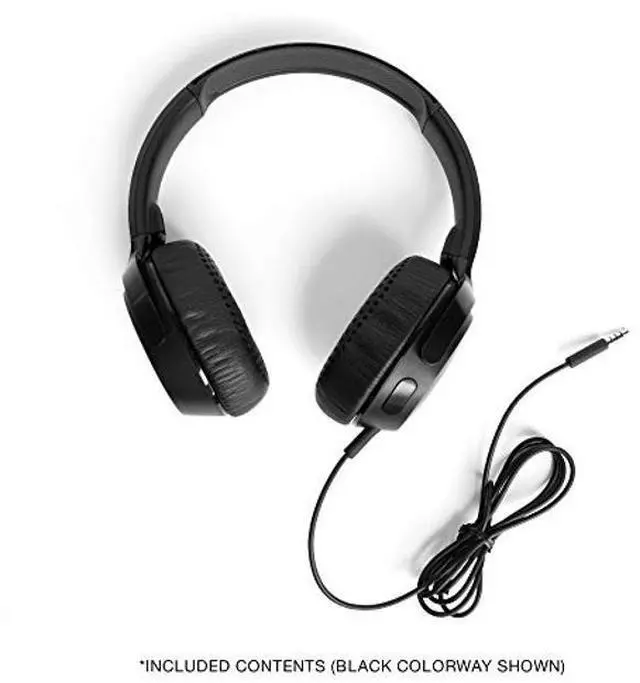 Alt view image 4 of 5 - Skullcandy Riff On-Ear Wired Headphones, Convenient for Travel with 3.5mm Plug, Built-In Microphone, Foldable Lightweight Comfortable Design, Durable Headband - Black