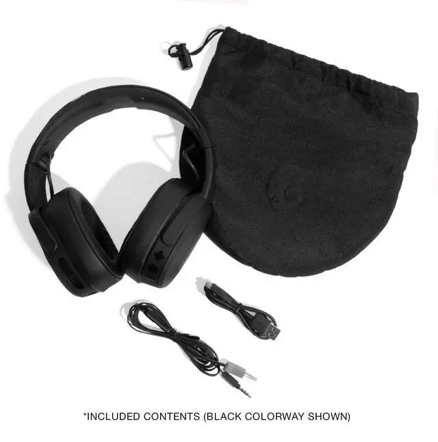 Alt view image 5 of 5 - Skullcandy Crusher Wireless Bluetooth Headphones with Multi-Sensory Bass, Noise Isolating Over-Ear Fit, Up to 40 Hours Battery, Microphone for iPhone Android with Travel Bag - Black