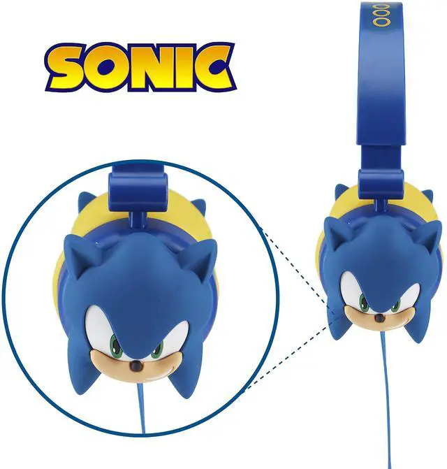 Alt view image 2 of 5 - Sonic The Hedgehog Over-Ear Headphones for Kids - Adjustable Headband, Stereo Sound, Tangle-Free Cable, Volume Control, and 3.5mm Jack - Perfect for School, Home, and Travel
