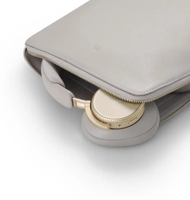 Alt view image 5 of 5 - Bang & Olufsen Beoplay H100 Premium Wireless Active Noise Cancelling Over-Ear Headphones with Protective Carrying Case,Hourglass Sand