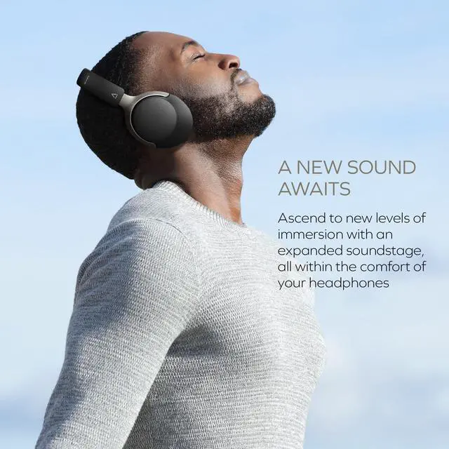 Alt view image 2 of 5 - Creative Zen Hybrid SXFI Wireless Over-Ear Headphones with Super X-Fi Technology, Adaptive Hybrid Active Noise Cancellation, Ambient Mode, Up to 70 Hours (ANC Off), Low Latency Mode (Light Gray)
