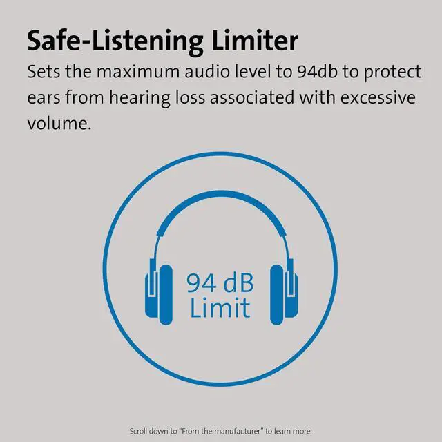 Alt view image 5 of 5 - Kensington USB-C Hi-Fi Headphones, On-ear Headphone for Kids, for School, for Adults, Padded Adjustable Headband, 6 ft Cord (K97456WW),Black