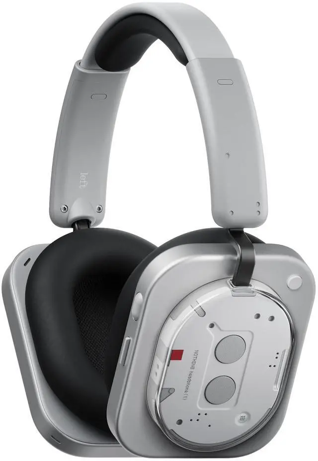 Main image of Nothing Headphone (1) Hybrid Active Noise Cancelling Headphones, Wireless Over Ear Headphones with 6 MICS, Personalized Spatial Audio, Tuning by KEF, Up to 80 Hours Playtime, Bluetooth Headset White