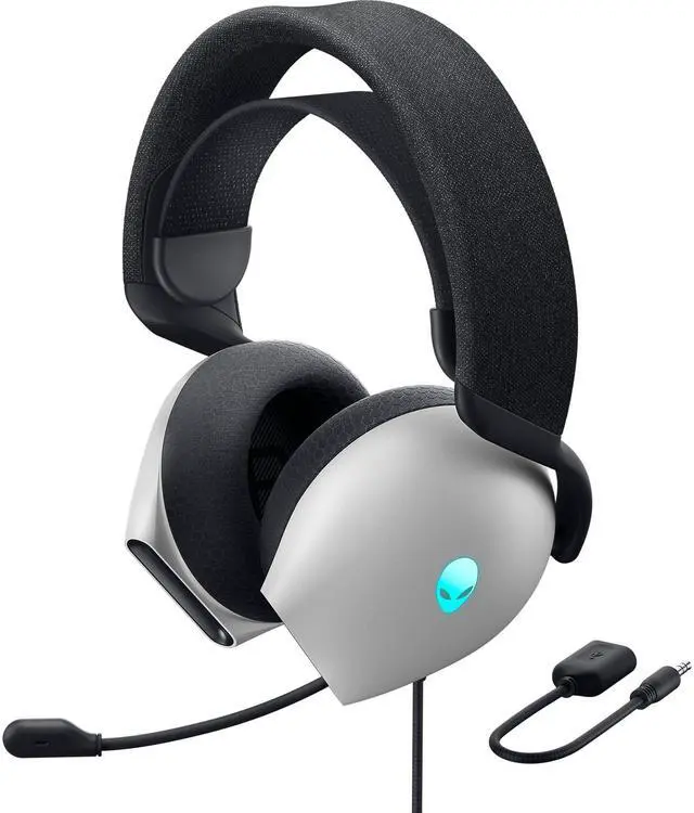 Main image of Alienware AW520H Wired Gaming Headset - Dolby Atmos, Unidirectional, AlienFX 16.8 Million RGB Colors, Microphone Mute, Volume On-headset Controls, 40mm Hi-Res Certified - Lunar Light