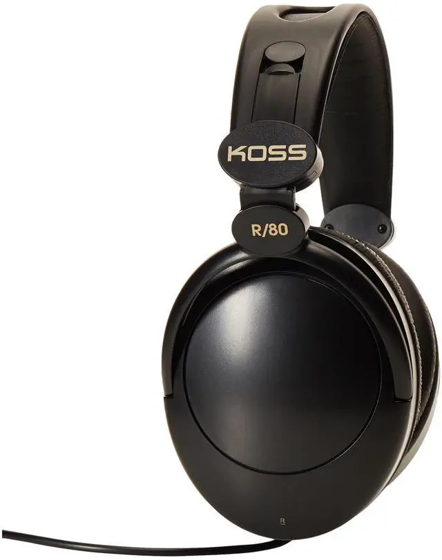 Alt view image 3 of 4 - Koss 154336 R-80 Over Ear Headphones, Black