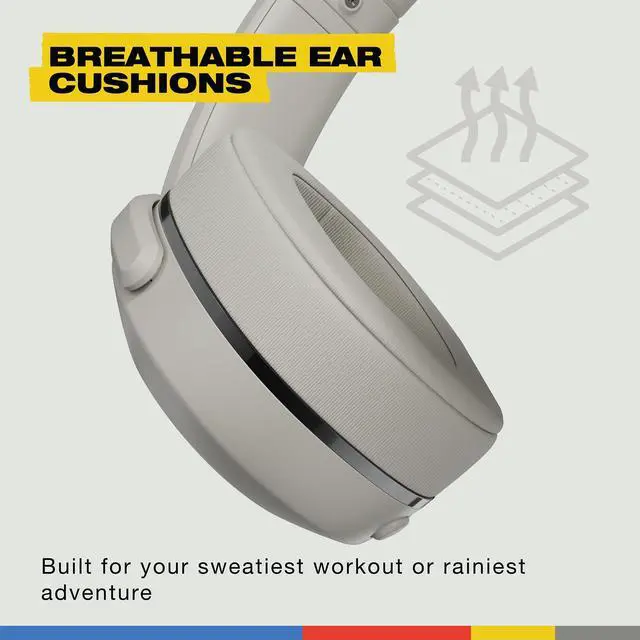 Alt view image 5 of 5 - Skullcandy Crusher 540 Active Wireless Bluetooth Headphones with Multi-Sensory Bass, Noise Isolating Over-Ear Fit, Sweat and Water Resistant, 40 Hours Battery, Microphone for iPhone Android - Concrete