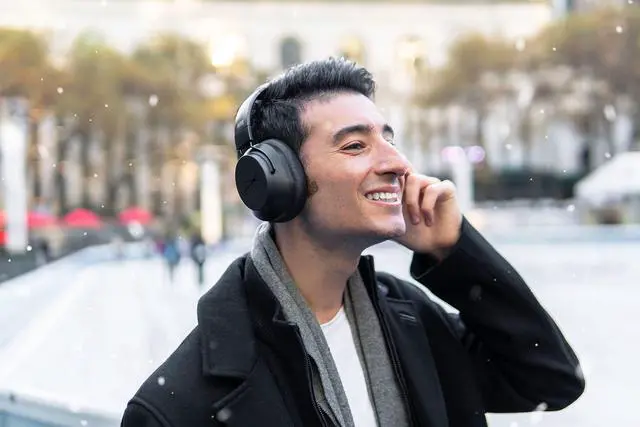 Alt view image 4 of 4 - Altec Lansing Whisper Active Noise Cancelling Headphones, Black