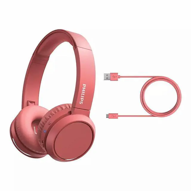 Alt view image 2 of 5 - PHILIPS TAH4205 Wireless On-Ear Headphones (RED)