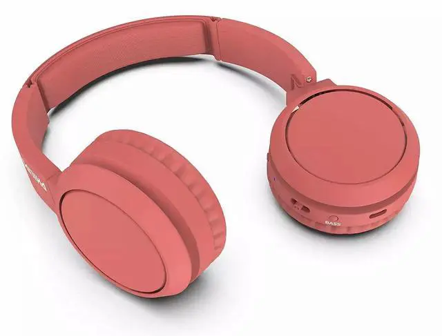 Alt view image 3 of 5 - PHILIPS TAH4205 Wireless On-Ear Headphones (RED)