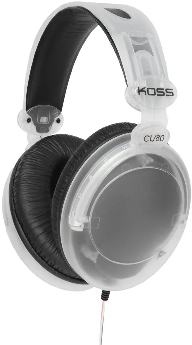 Main image of Koss CL/80 Over-Ear Headphones, Clear Transparent Design, Full Size, Retro Style, 3.5mm Plug