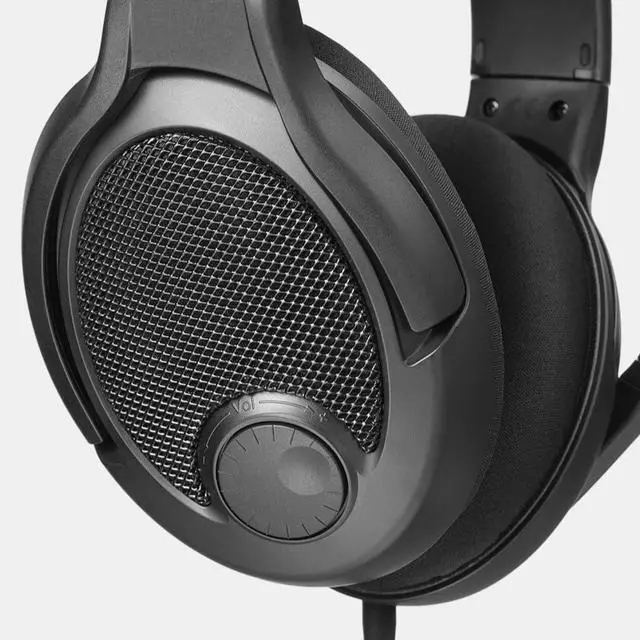 Alt view image 4 of 5 - DROP PC38X Gaming Headset - Open-Back Over-Ear Design with Noise-Cancelling Mic, Velour Earpads - Compatible with PC, PS5, PS4, Xbox, Switch, Mobile - Black