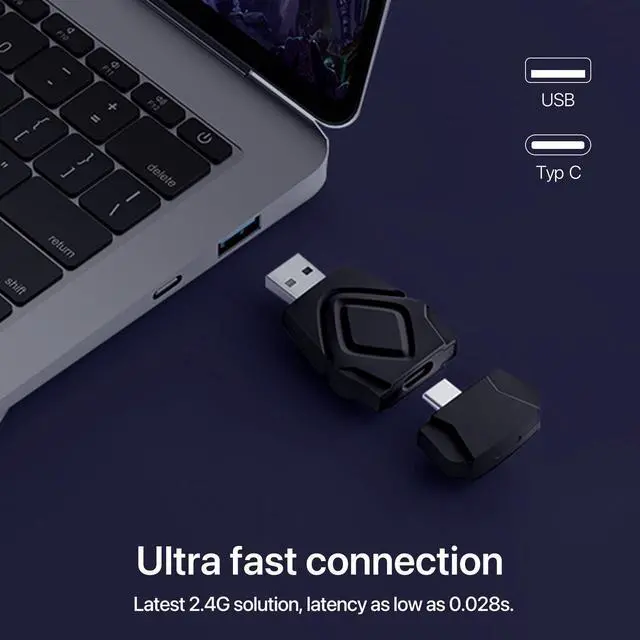 Alt view image 3 of 5 - YOWU Cat Ear Headphones 4GS - RGB Gaming Headset with Mic & 2.4G USB/Type C Dongle for PC/PS4/PS5/XBOX/Switch, Wired/Wireless Bluetooth Headphones(Black)