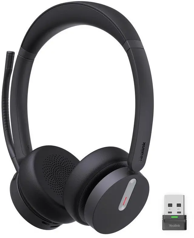 Main image of Yealink BH70 Dual Wireless Headset with Mic for Work, Bluetooth Headphone with Teams Certification, up to 35h Talk Time, 147g All-Day Wearing Comfort, Perfect for Open Office Home Hybrid Work, USB-A