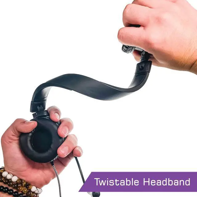 Alt view image 4 of 5 - Maxell Kids Overear Headset with Boom Mic -Safe Listening with 85dB-95dB Volume Limiting, Flexible Boom Mic, Chew Proof Cord, Mute & Volume Control, Share Port