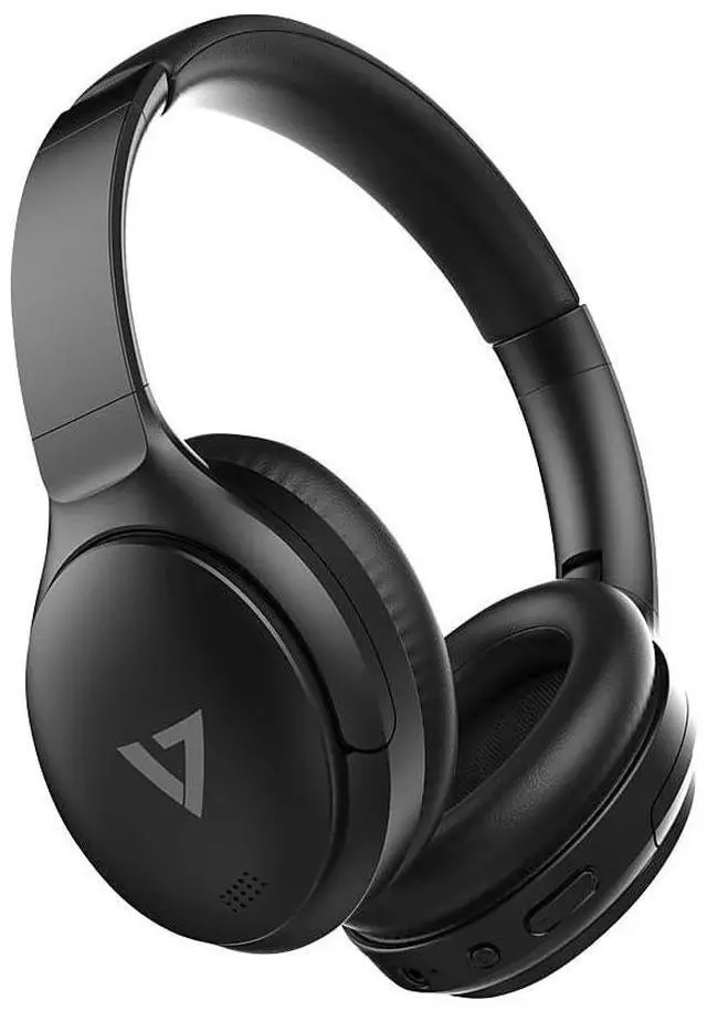 Alt view image 3 of 5 - V7 Wireless Bluetooth Stereo ANC Headphones - Stereo - Mini-phone (3.5mm) - Wired/Wireless - Bluetooth - 49.2 ft - 32 Ohm - 20 Hz - 20 kHz - Over-the-ear - Binaural - Circumaural - Noise Cancelling Mi