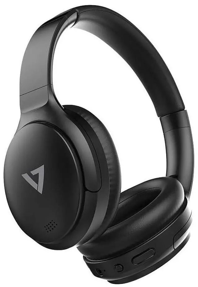 Alt view image 2 of 5 - V7 Wireless Bluetooth Stereo ANC Headphones - Stereo - Mini-phone (3.5mm) - Wired/Wireless - Bluetooth - 49.2 ft - 32 Ohm - 20 Hz - 20 kHz - Over-the-ear - Binaural - Circumaural - Noise Cancelling Mi