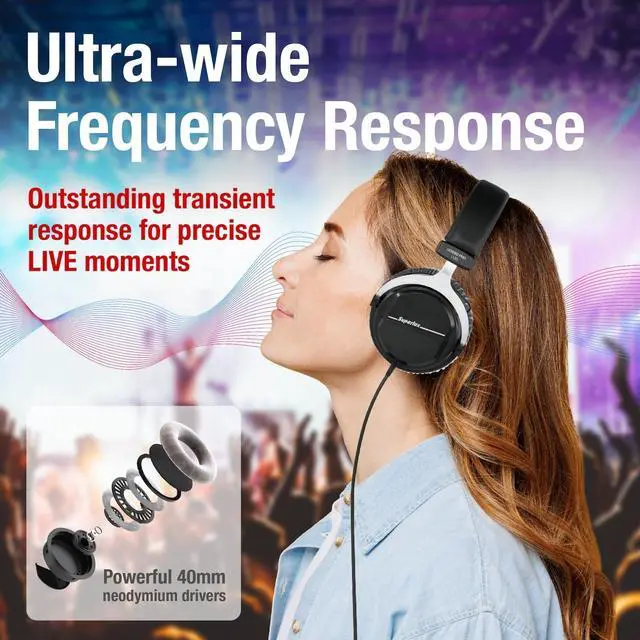 Alt view image 2 of 5 - Superlux HD 660PRO, 150 ohms, Studio Recording Headphones Wired, Professional Closed-Back Headphones with 40mm Neodymium Drivers and Solid Bass, 3.5mm Jack for Recording Music, Podcast, and DJ Monitor