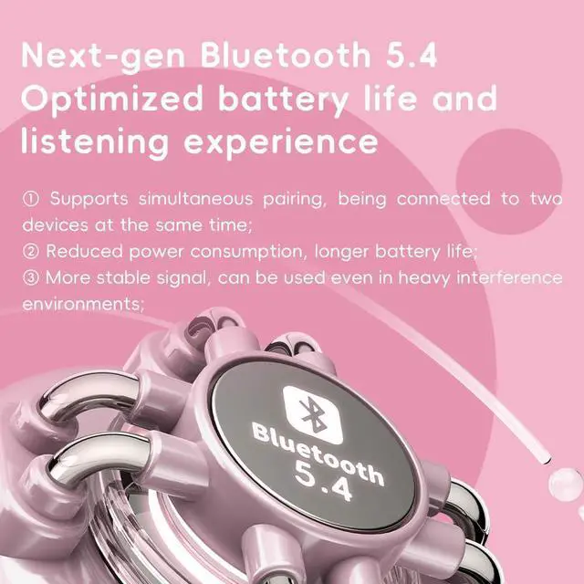 Alt view image 3 of 5 - FiiO Anytime Active Noise Cancelling Bluetooth 5.4 Retro Headphones, 58H Playtime, with Microphone,Light Weight Earphones Comfort Headsets for Travel,Home (Black)