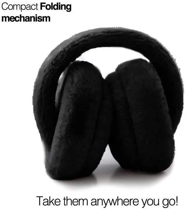 Alt view image 2 of 4 - Acuvar Wireless Bluetooth 5.0 Rechargeable Over The Ear Headphone Earmuffs with Extra Soft and Warm Fabric, Microphone, Powerful Surround Stereo Bass and Passive Noise Cancelling (Black)