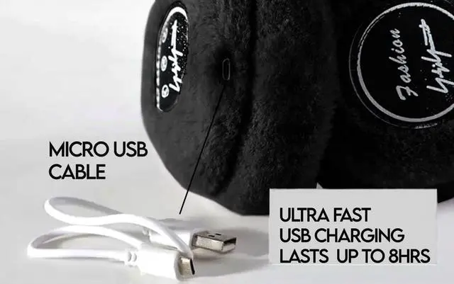 Alt view image 3 of 4 - Acuvar Wireless Bluetooth 5.0 Rechargeable Over The Ear Headphone Earmuffs with Extra Soft and Warm Fabric, Microphone, Powerful Surround Stereo Bass and Passive Noise Cancelling (Black)