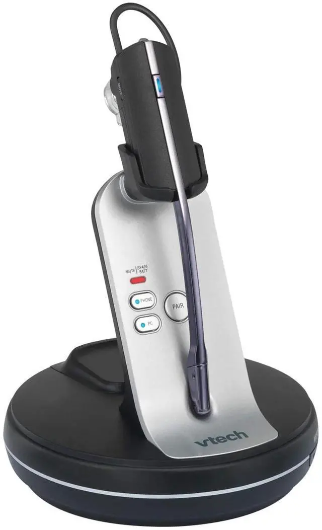 Alt view image 3 of 5 - VTech VH6210 Softphone Compatible Convertible DECT Office Wireless Headset for Business Desk Phones