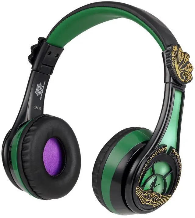Main image of eKids Wicked Elphaba Bluetooth Headphones, Wireless Headphones with Microphone Includes Aux Cord, Volume Reduced Kids Foldable Earphones for School, Home, or Travel