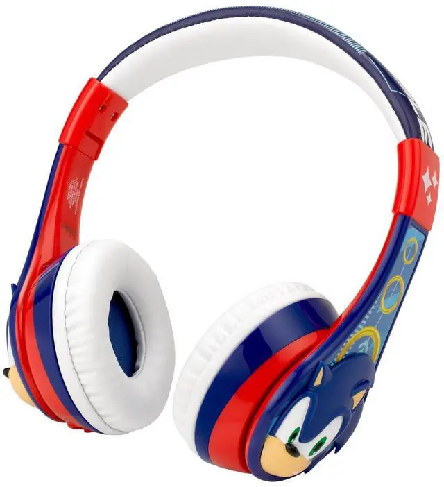 Main image of eKids Sonic The Hedgehog Bluetooth Headphones for Kids, Wireless Headphones with Microphone Includes Aux Cord, Volume Reduced Kids Earphones for School, Home, or Travel