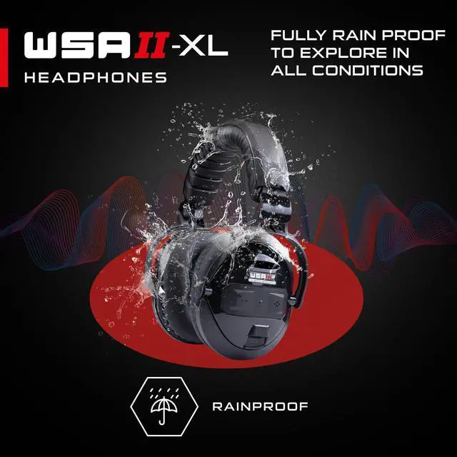 Alt view image 5 of 5 - XP METAL DETECTORS WSAII-XL Wireless Headphones for Deus II, Comfortable and Easy to Carry with Their Compact Design, Rainproof (IP68 3ft deep), Great for Noisy Environment