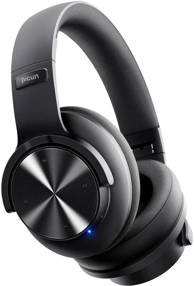 Main image of Picun B8 Bluetooth Headphones, 120 Hours Playtime, 3 EQ Modes, Deep Bass, Over Ear, Black