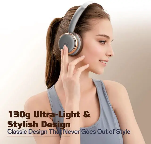 Alt view image 2 of 5 - Weofly Nova Active Noise Cancelling Headphones, Wireless Over Ear Bluetooth Headphones, Bluetooth 5.4 Wireless Headset with Mic,Hi-Fi Quality Sound 58H Playtime (Sliver)