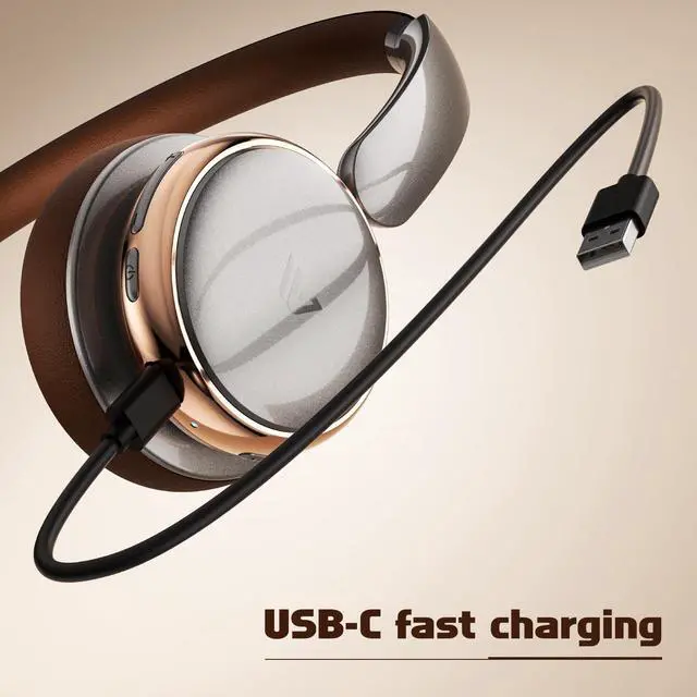 Alt view image 5 of 5 - Weofly Nova Active Noise Cancelling Headphones, Wireless Over Ear Bluetooth Headphones, Bluetooth 5.4 Wireless Headset with Mic,Hi-Fi Quality Sound 58H Playtime (Sliver)